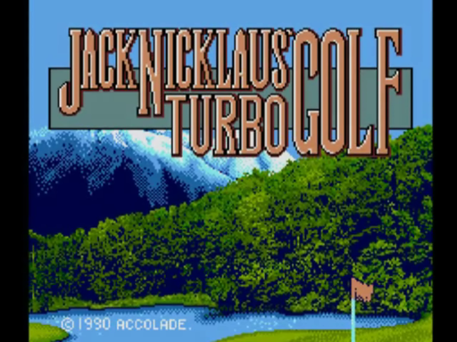 Jack Nicklaus Turbo Golf title screen for TurboGrafx CD